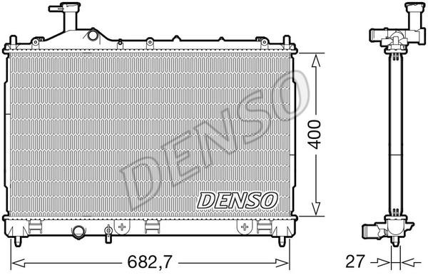 DENSO DRM45042 Радіатор охолодження двигуна DRM45042: Приваблива ціна - Купити в Україні на EXIST.UA!