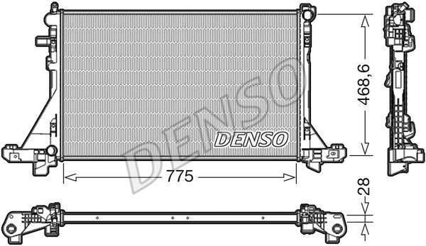 DENSO DRM23093 Радіатор охолодження двигуна DRM23093: Купити в Україні - Добра ціна на EXIST.UA!