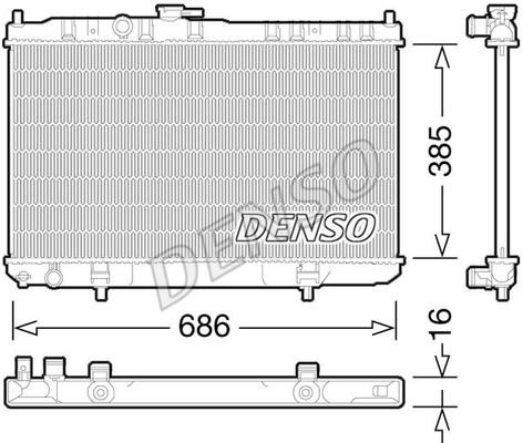 DENSO DRM46034 Радіатор охолодження двигуна DRM46034: Купити в Україні - Добра ціна на EXIST.UA!