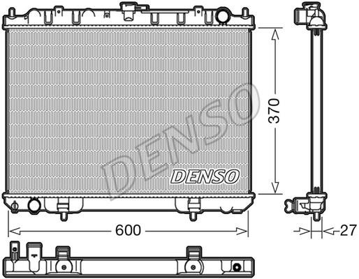 DENSO DRM46039 Радіатор охолодження двигуна DRM46039: Приваблива ціна - Купити в Україні на EXIST.UA!
