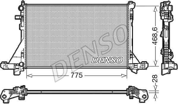 DENSO DRM23112 Радіатор охолодження двигуна DRM23112: Купити в Україні - Добра ціна на EXIST.UA!