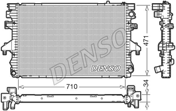 DENSO DRM32040 Радіатор охолодження двигуна DRM32040: Купити в Україні - Добра ціна на EXIST.UA!