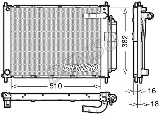 DENSO DRM46101 Радіатор охолодження двигуна DRM46101: Купити в Україні - Добра ціна на EXIST.UA!