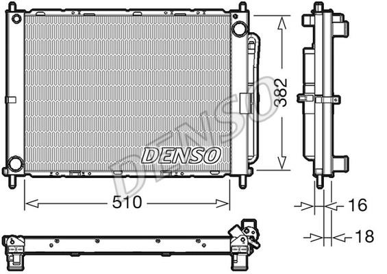 DENSO DRM46102 Радіатор охолодження двигуна DRM46102: Купити в Україні - Добра ціна на EXIST.UA!