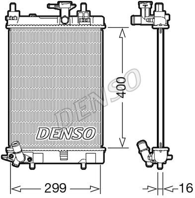 DENSO DRM35003 Радіатор охолодження двигуна DRM35003: Купити в Україні - Добра ціна на EXIST.UA!