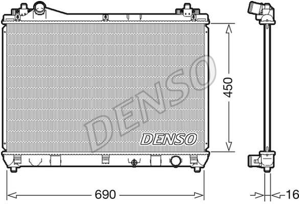 DENSO DRM47031 Радіатор охолодження двигуна DRM47031: Приваблива ціна - Купити в Україні на EXIST.UA!