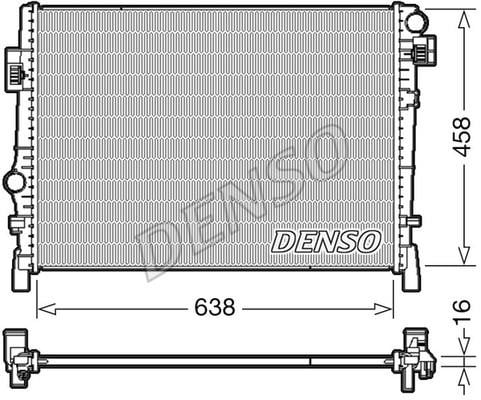 DENSO DRM09054 Радіатор охолодження двигуна DRM09054: Купити в Україні - Добра ціна на EXIST.UA!