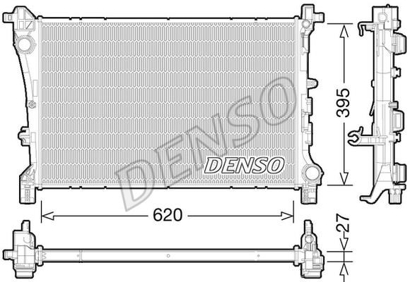 DENSO DRM09167 Радіатор охолодження двигуна DRM09167: Купити в Україні - Добра ціна на EXIST.UA!