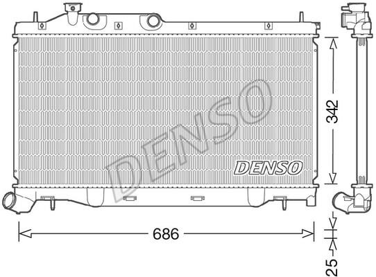 DENSO DRM36023 Радіатор охолодження двигуна DRM36023: Купити в Україні - Добра ціна на EXIST.UA!