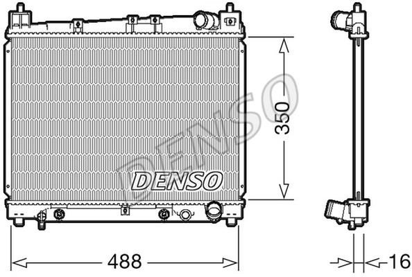 DENSO DRM50080 Радіатор охолодження двигуна DRM50080: Купити в Україні - Добра ціна на EXIST.UA!
