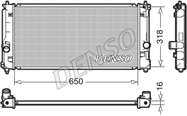 DENSO DRM50081 Радіатор охолодження двигуна DRM50081: Приваблива ціна - Купити в Україні на EXIST.UA!