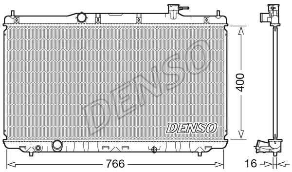 DENSO DRM40038 Радіатор охолодження двигуна DRM40038: Купити в Україні - Добра ціна на EXIST.UA!