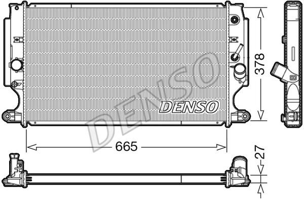 DENSO DRM50088 Радіатор охолодження двигуна DRM50088: Купити в Україні - Добра ціна на EXIST.UA!