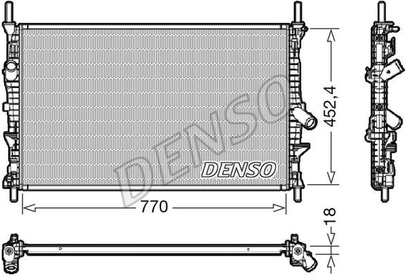 DENSO DRM10111 Радіатор охолодження двигуна DRM10111: Купити в Україні - Добра ціна на EXIST.UA!