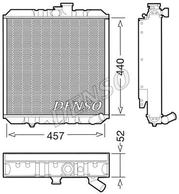 DENSO DRM14002 Радіатор охолодження двигуна DRM14002: Купити в Україні - Добра ціна на EXIST.UA!