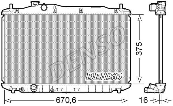 DENSO DRM40105 Радіатор охолодження двигуна DRM40105: Купити в Україні - Добра ціна на EXIST.UA!