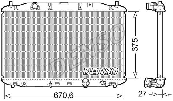 DENSO DRM40106 Радіатор охолодження двигуна DRM40106: Купити в Україні - Добра ціна на EXIST.UA!