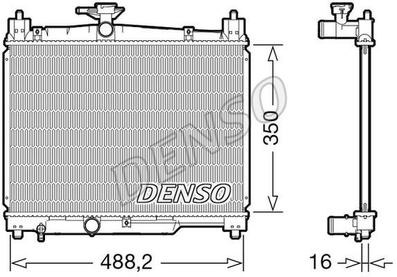 DENSO DRM50101 Радіатор охолодження двигуна DRM50101: Купити в Україні - Добра ціна на EXIST.UA!