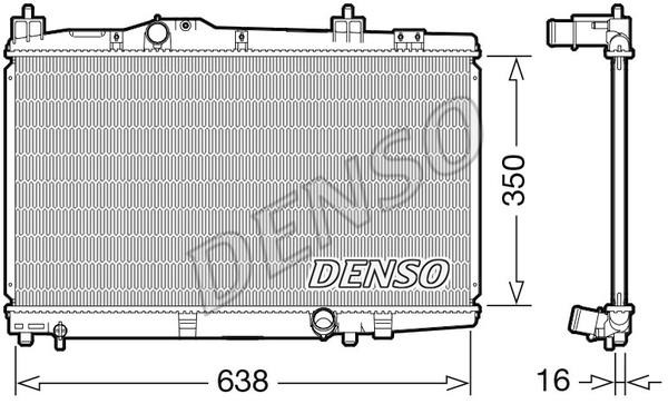 DENSO DRM50105 Радіатор охолодження двигуна DRM50105: Купити в Україні - Добра ціна на EXIST.UA!