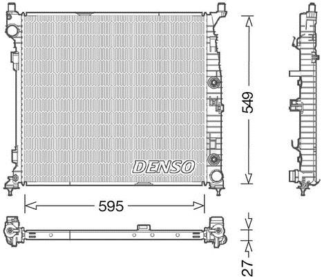 DENSO DRM17055 Радіатор охолодження двигуна DRM17055: Купити в Україні - Добра ціна на EXIST.UA!
