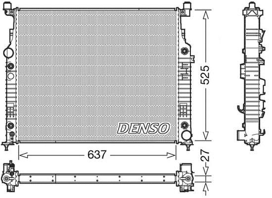 DENSO DRM17056 Радіатор охолодження двигуна DRM17056: Приваблива ціна - Купити в Україні на EXIST.UA!