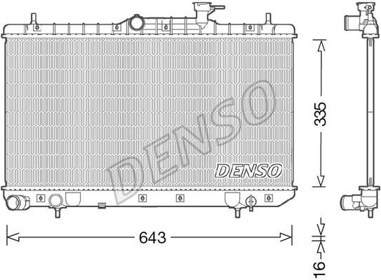 DENSO DRM41014 Радіатор охолодження двигуна DRM41014: Купити в Україні - Добра ціна на EXIST.UA!