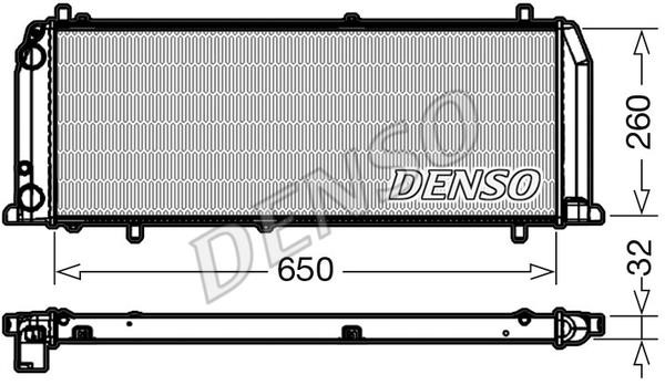 DENSO DRM02008 Радіатор охолодження двигуна DRM02008: Купити в Україні - Добра ціна на EXIST.UA!