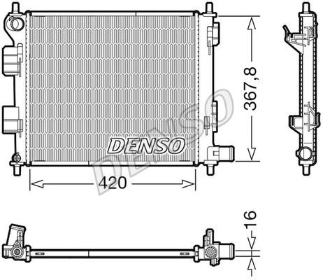 DENSO DRM41022 Радіатор охолодження двигуна DRM41022: Купити в Україні - Добра ціна на EXIST.UA!