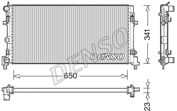 DENSO DRM02015 Радіатор охолодження двигуна DRM02015: Приваблива ціна - Купити в Україні на EXIST.UA!