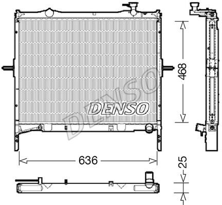 DENSO DRM43001 Радіатор охолодження двигуна DRM43001: Купити в Україні - Добра ціна на EXIST.UA!