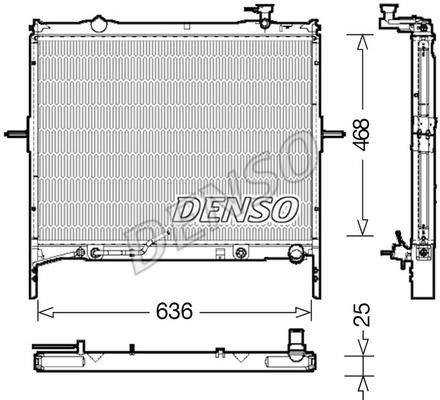 DENSO DRM43002 Радіатор охолодження двигуна DRM43002: Купити в Україні - Добра ціна на EXIST.UA!