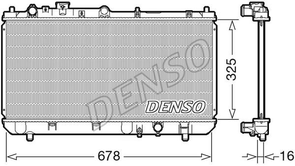 DENSO DRM44032 Радіатор охолодження двигуна DRM44032: Купити в Україні - Добра ціна на EXIST.UA!