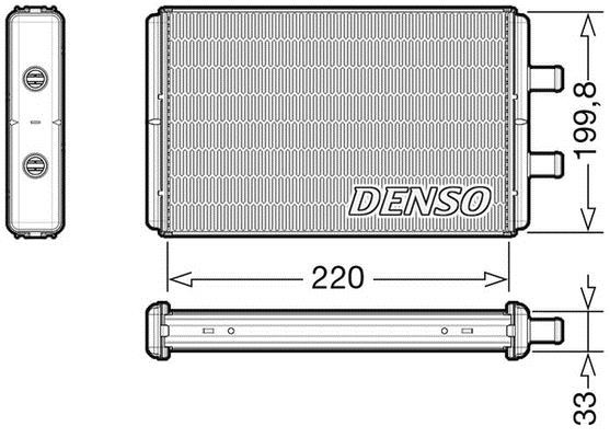 DENSO DRR12016 Радіатор опалювача салону DRR12016: Приваблива ціна - Купити в Україні на EXIST.UA!
