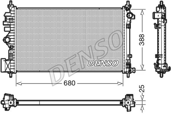 DENSO DRM20107 Радіатор охолодження двигуна DRM20107: Купити в Україні - Добра ціна на EXIST.UA!