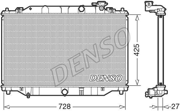 DENSO DRM44040 Радіатор охолодження двигуна DRM44040: Купити в Україні - Добра ціна на EXIST.UA!