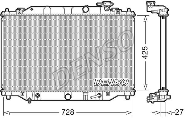 DENSO DRM44041 Радіатор охолодження двигуна DRM44041: Купити в Україні - Добра ціна на EXIST.UA!
