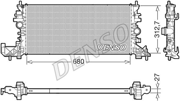 DENSO DRM20118 Радіатор охолодження двигуна DRM20118: Купити в Україні - Добра ціна на EXIST.UA!