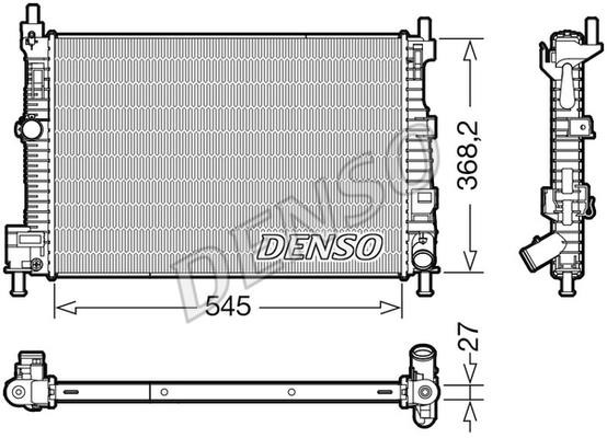 DENSO DRM44045 Радіатор охолодження двигуна DRM44045: Купити в Україні - Добра ціна на EXIST.UA!