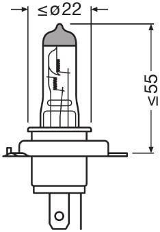 Osram Лампа галогенна 12В H4 60&#x2F;55Вт – ціна 285 UAH