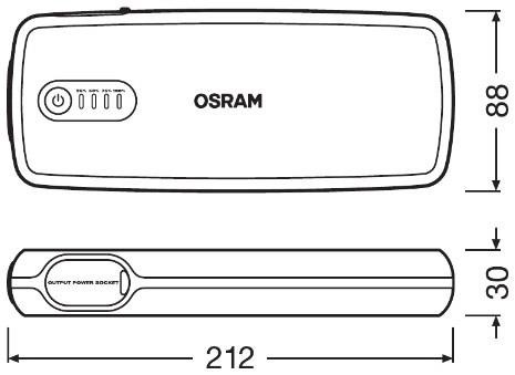 Пуско-зарядний пристрій Osram з функцією POWER BANK 16800mAh Osram OBSL400
