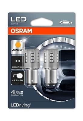 Osram 1457YE-02B Лампа світлодіодна Osram LEDriving Standart P21/5W 12V BAY15d (2 шт.) 1457YE02B: Купити в Україні - Добра ціна на EXIST.UA!