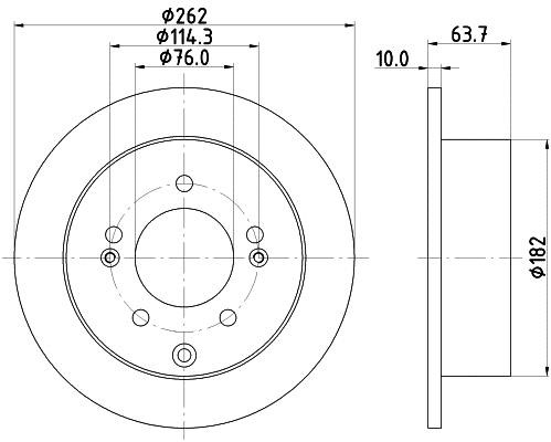 Mintex MDC2753 Диск гальмівний задній невентильований MDC2753: Приваблива ціна - Купити в Україні на EXIST.UA!