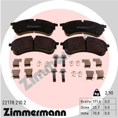 Otto Zimmermann 22178.210.2 Гальмівні колодки, комплект 221782102: Купити в Україні - Добра ціна на EXIST.UA!