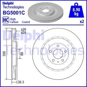 Delphi BG5001C Диск гальмівний BG5001C: Купити в Україні - Добра ціна на EXIST.UA!