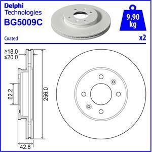 Delphi BG5009C Гальмівний диск BG5009C: Приваблива ціна - Купити в Україні на EXIST.UA!
