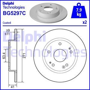 Delphi BG5297C Диск гальмівний BG5297C: Купити в Україні - Добра ціна на EXIST.UA!