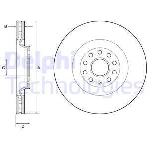 Delphi BG9202C Диск гальмівний передній вентильований BG9202C: Купити в Україні - Добра ціна на EXIST.UA!