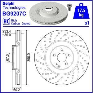Delphi BG9207C Гальмівний диск BG9207C: Купити в Україні - Добра ціна на EXIST.UA!