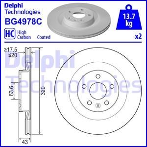 Delphi BG4978C Диск гальмівний BG4978C: Купити в Україні - Добра ціна на EXIST.UA!