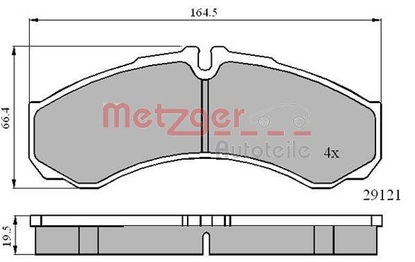 Metzger 1170874 Гальмівні колодки, комплект 1170874: Купити в Україні - Добра ціна на EXIST.UA!